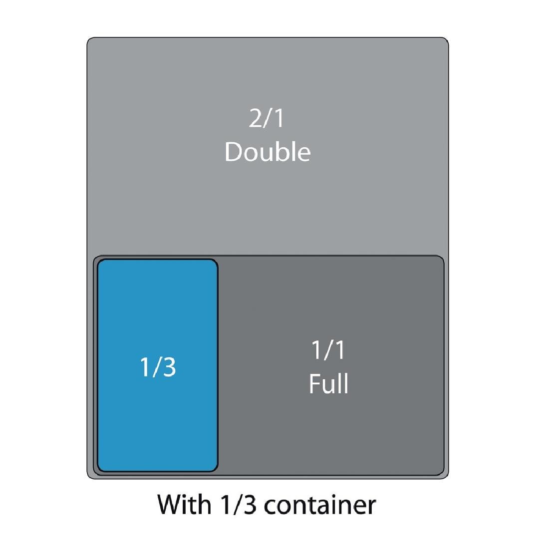 Vogue Polypropylene GN Container 1/3 with Lid -200mm 6 9/10Ltr 233fl oz (Pack 4)