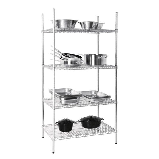Vogue Flat Pack 4 Shelf Unit - 610 x 910mm