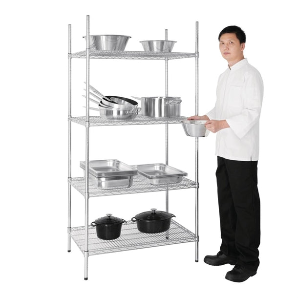 Vogue Flat Pack 4 Shelf Unit - 610 x 910mm