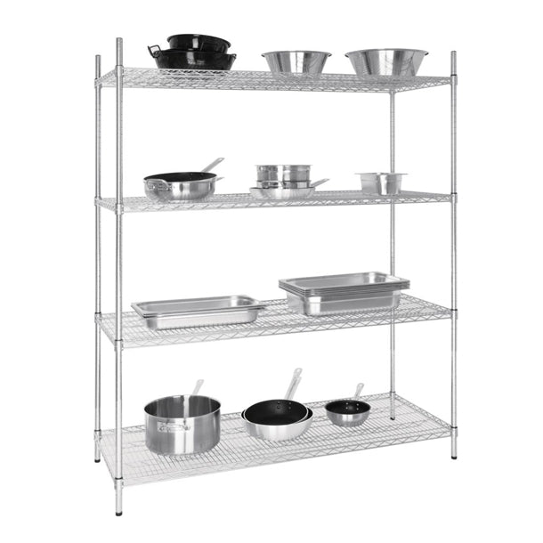 Vogue Flat Pack 4 Shelf Unit - 610x1520mm