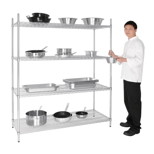 Vogue Flat Pack 4 Shelf Unit - 610x1520mm