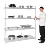 Vogue Flat Pack 4 Shelf Unit - 610x1520mm