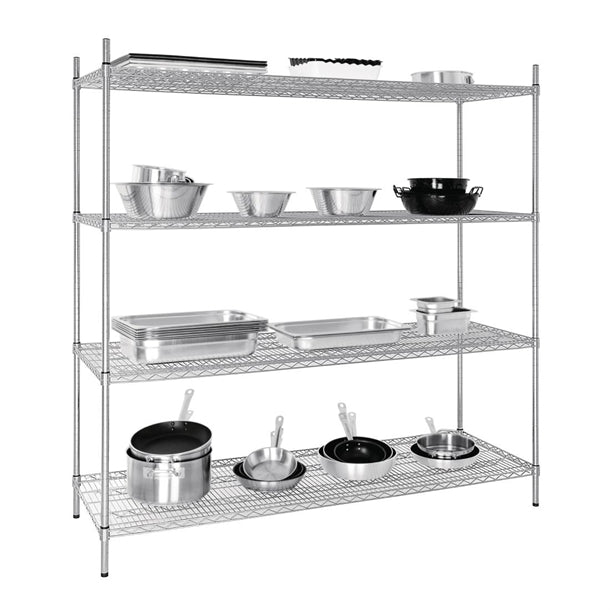 Vogue Flat Pack 4 Shelf Unit - 610x1830mm