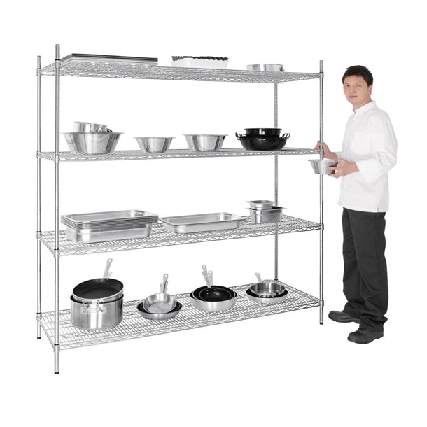 Vogue Flat Pack 4 Shelf Unit - 610x1830mm