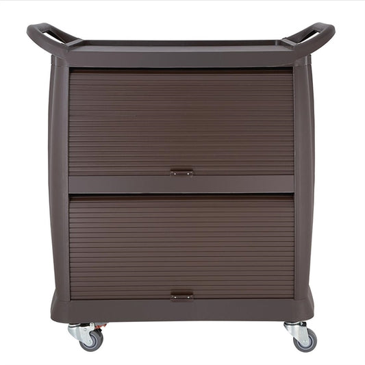 Vogue 3 Tier Trolley Polypropylene Brown - 1040x987x525mm 41x 38 4/5x 20 2/3"