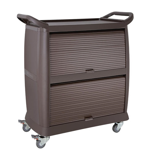 Vogue 3 Tier Trolley Polypropylene Brown - 1040x987x525mm 41x 38 4/5x 20 2/3"