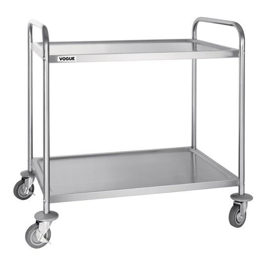 Vogue 2 Tier Flat Pack Trolley St/St - 930x860x535mm 36 3/4x34x21"