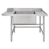 Vogue Dishwasher Inlet Table with Sink (90mm outlet) - 1200x700x960mm R/H