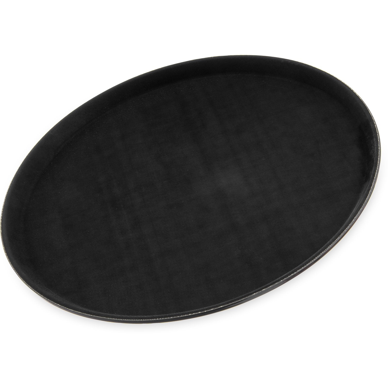 1600GL004 Carlisle GripLite Round Polypropylene Tray 410mm in Black with rubber liner to prevent slipping