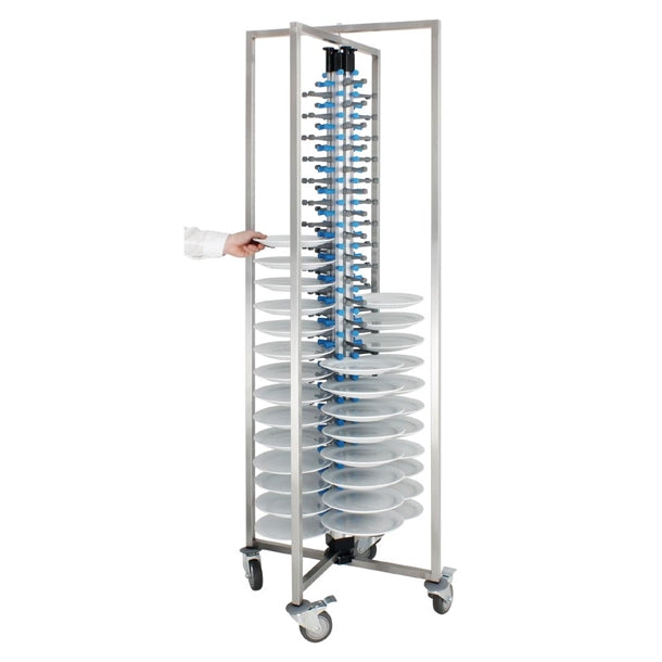 Vogue Mobile Plate Rack for 84 Plates