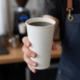 PakMax White 16oz Single Layer Hot Paper Cup - SLHPC-90-16W