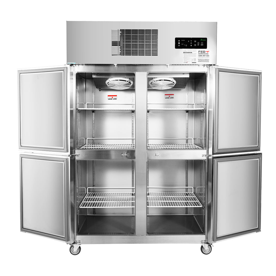 SUF1000 TROPICAL Thermaster 4 x Half door SS Freezer