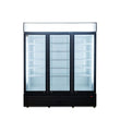 1500L Triple Door Upright Display Fridge - Glass Door