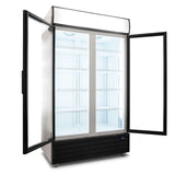 1000L Double Door Upright Display Fridge - Glass Door CU1000TNG