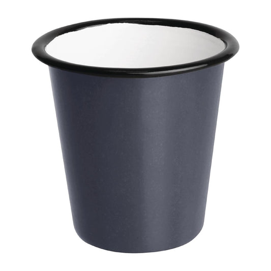 Olympia Enamel Grey/Black Tumbler - 310ml 11oz (Box 6)