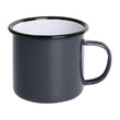 Olympia Enamel Grey/Black Mug - 350ml 12.25oz (Box 6)