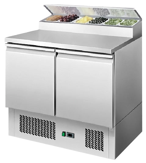 2 Doors Open Top Saladette Fridge W900mm ESL3832