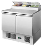 2 Doors Open Top Saladette Fridge W900mm ESL3832