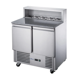 FED-X Two Door Salad Prep Fridge with Marble Top - XGNS900E
