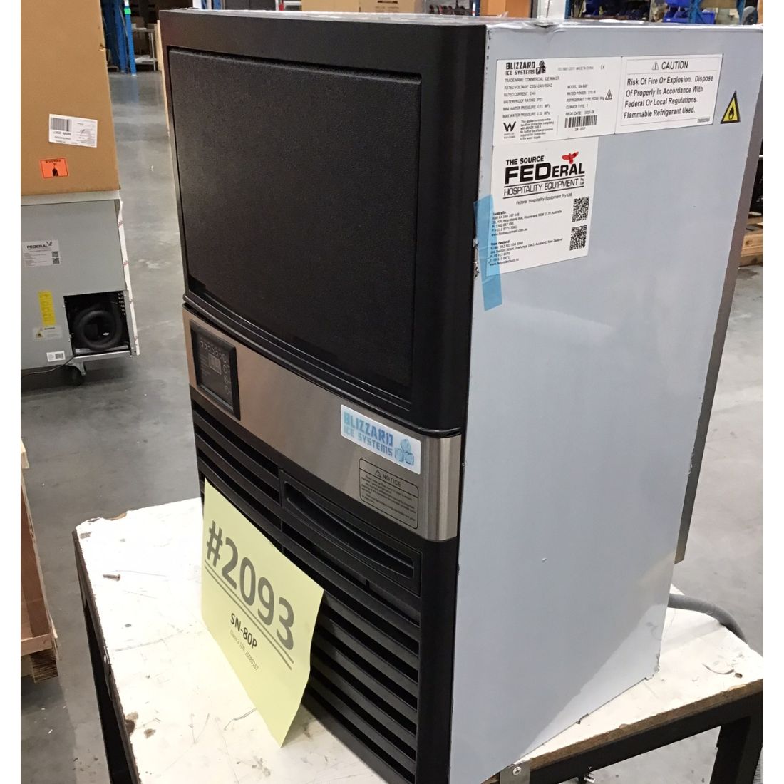 2NDs: Blizzard Under Bench Ice Maker Air Cooled - SN-80P-NSW2093