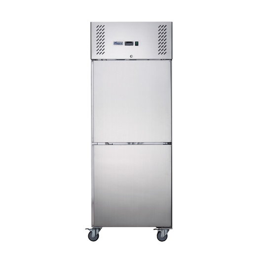 2NDs: FED-X S/S Two half Door Upright Freezer - XURF600S1V-NSW2197