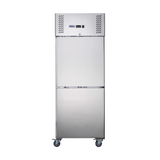 2NDs: FED-X S/S Two half Door Upright Freezer - XURF600S1V-NSW2197