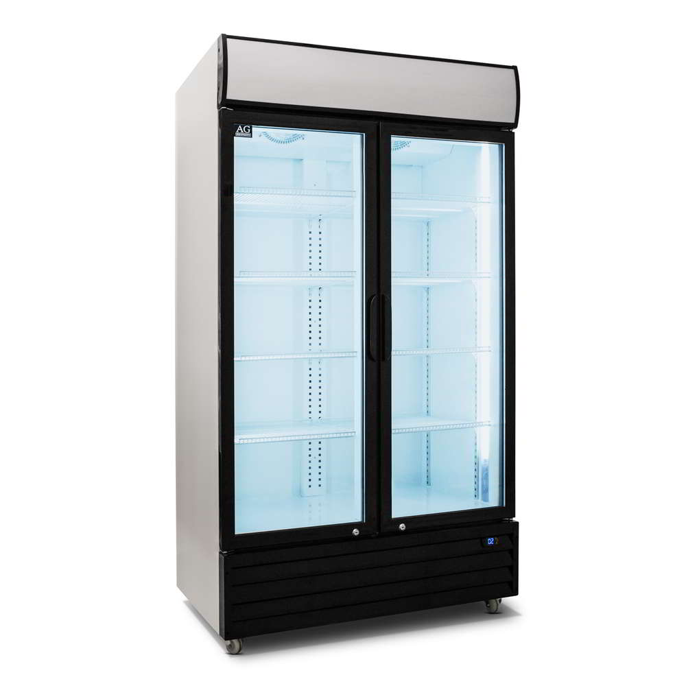 1000L Double Door Upright Display Fridge - Glass Door CU1000TNG