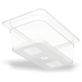 3068107 – StorPlus™ Polycarbonate Food Pan 1/4 Size, 100mm Deep – Clear