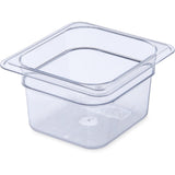 3068407 – StorPlus™ Polycarbonate Food Pan 1/6 Size, 100mm Deep – Clear