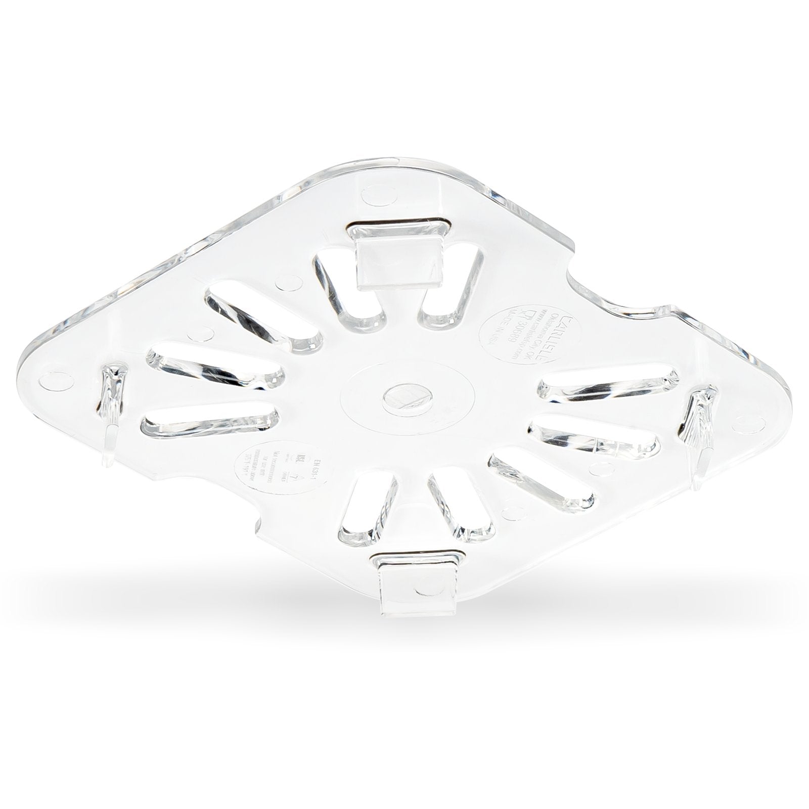 3068907 – StorPlus™ Polycarbonate Food Pan Drain Grate 1/6 Size – Clear