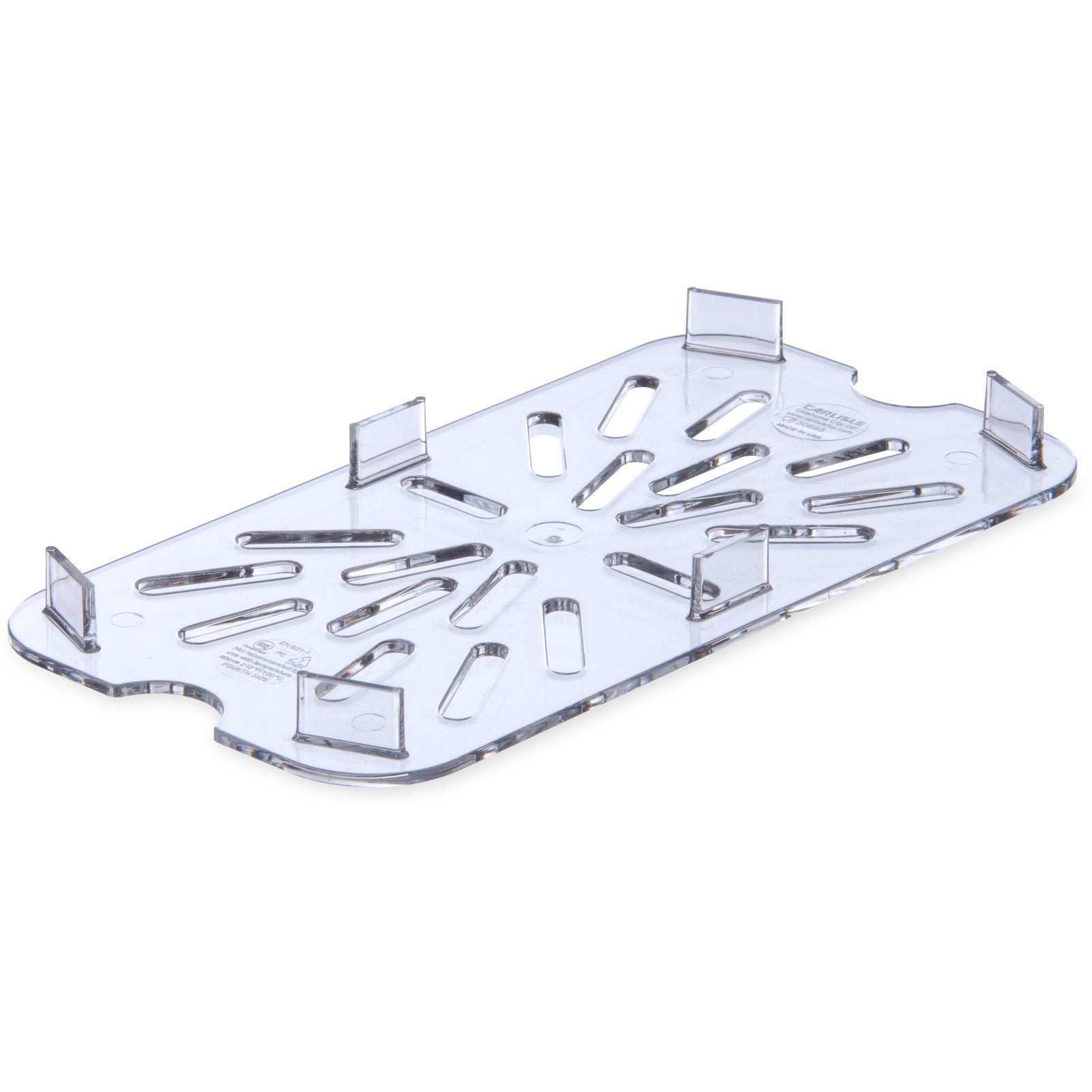 3069507 – StorPlus™ Polycarbonate Food Pan Drain Grate 1/4 Size – Clear