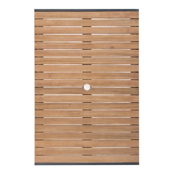 Bolero Steel & Acacia Table - 1200x800mm