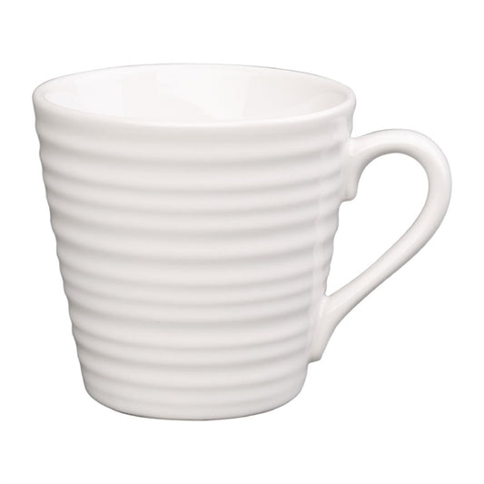 Olympia Cafe White Ripple Mug 12oz 340ml (Box 6)