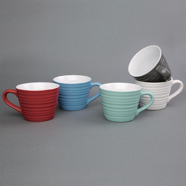 Olympia Cafe Aqua Ripple Mug - 230ml 8oz (Box 6)