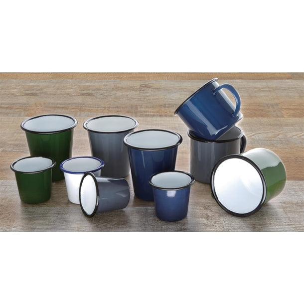 Olympia Enamel Blue/Black Mug - 350ml 12.25oz (Box 6)