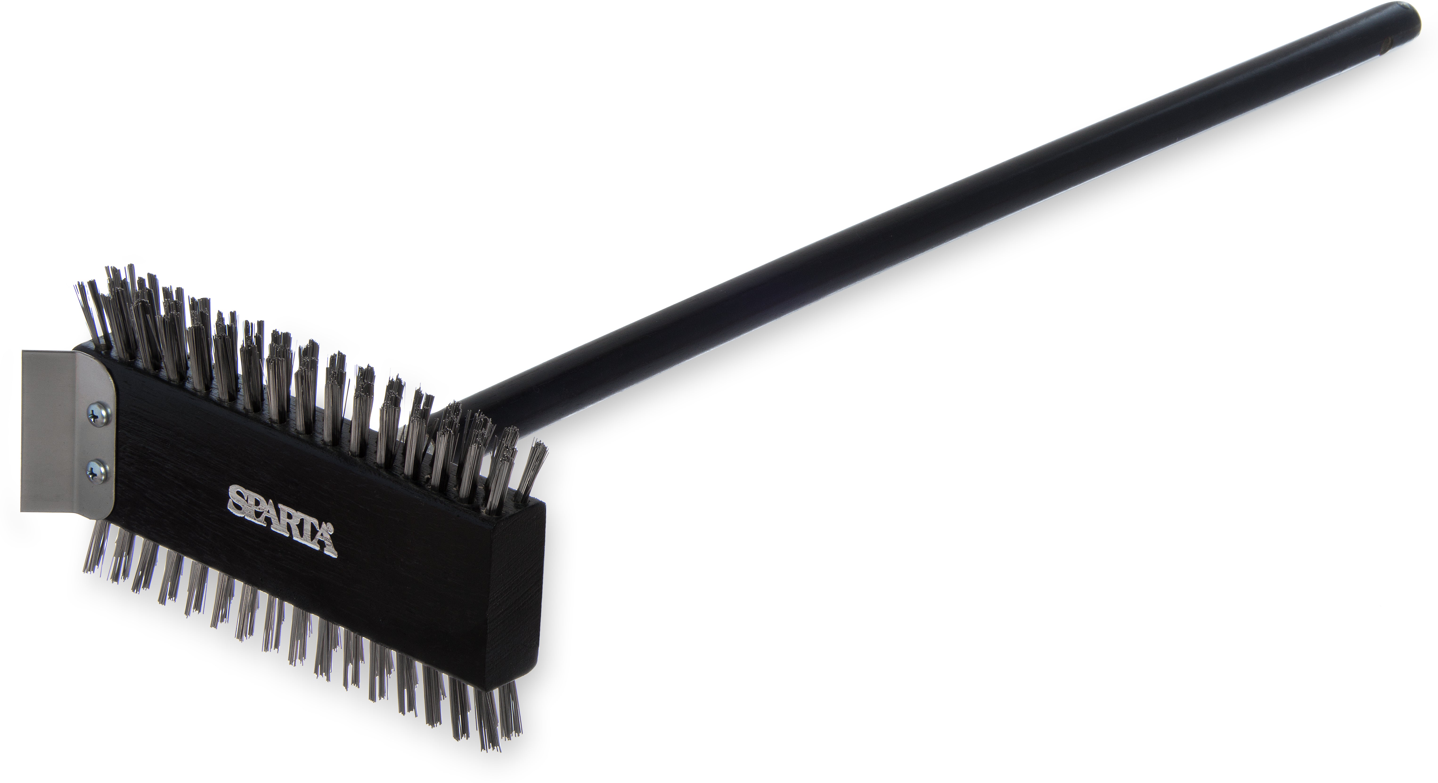 4029000 Pack of 6 Carlisle SPARTA Broiler Master with Stainless steel wire bristles & scraper. Head 216mm x 127mm x 775mm. Bristle Length 25mm