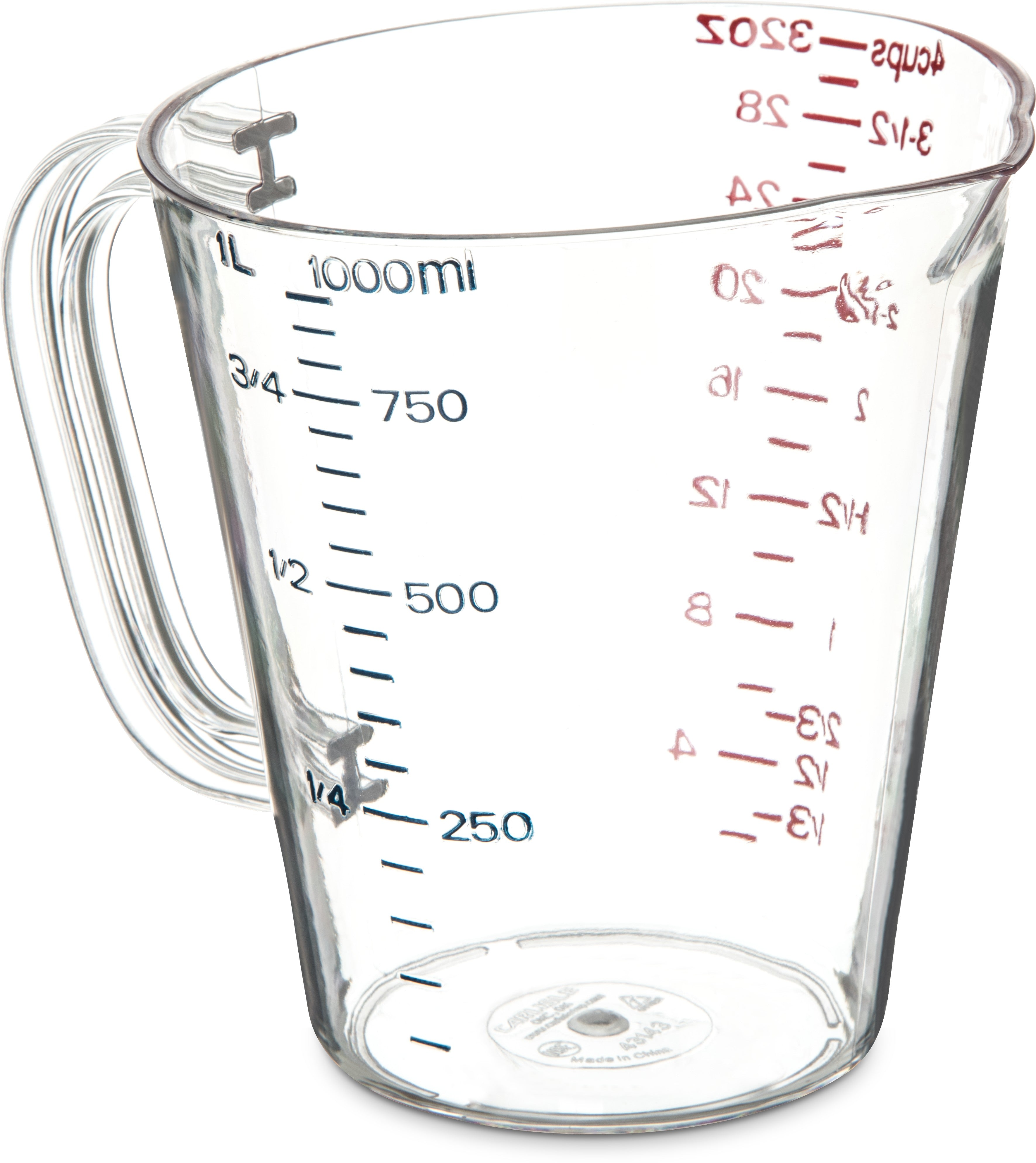 4314307 Pack of 6 – Polycarbonate Measuring Cup – 1000mL