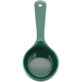 492808 Pack of 12 Carlisle Measure Miser Forest Green Measuring solid spoon with short handle 120mL Capacity