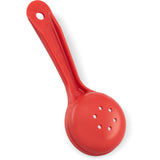496205 Carlisle Measure Miser Red Measuring Perforated spoon with short handle 60mL Capacity