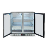 Twin Door Bar Fridge - Stainless Body & Doors