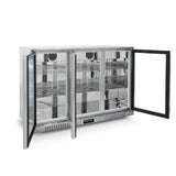 Three Door Bar Fridge - Stainless Steel Body & Doors