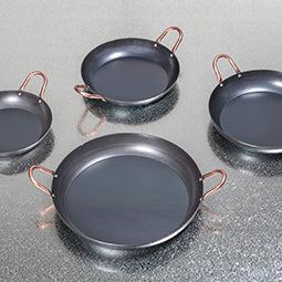 8” Black Steel Paella Pan