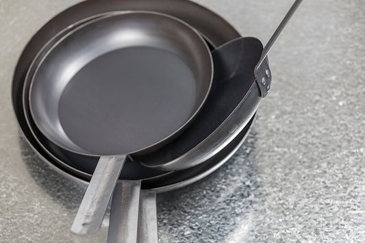 9” Black Steel Omelette / Pasta Pan