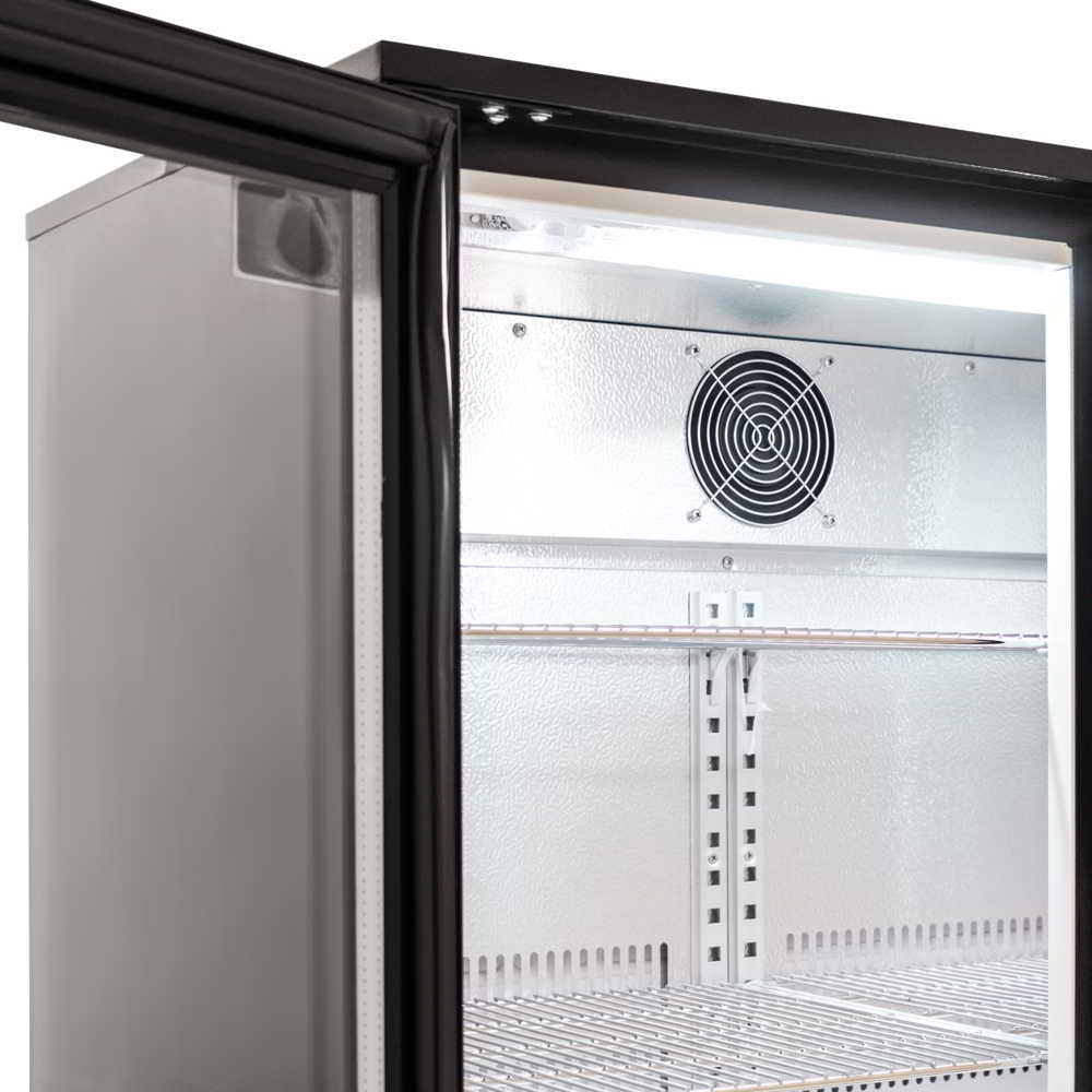 Twin Door Bar Fridge - Black Body & Doors