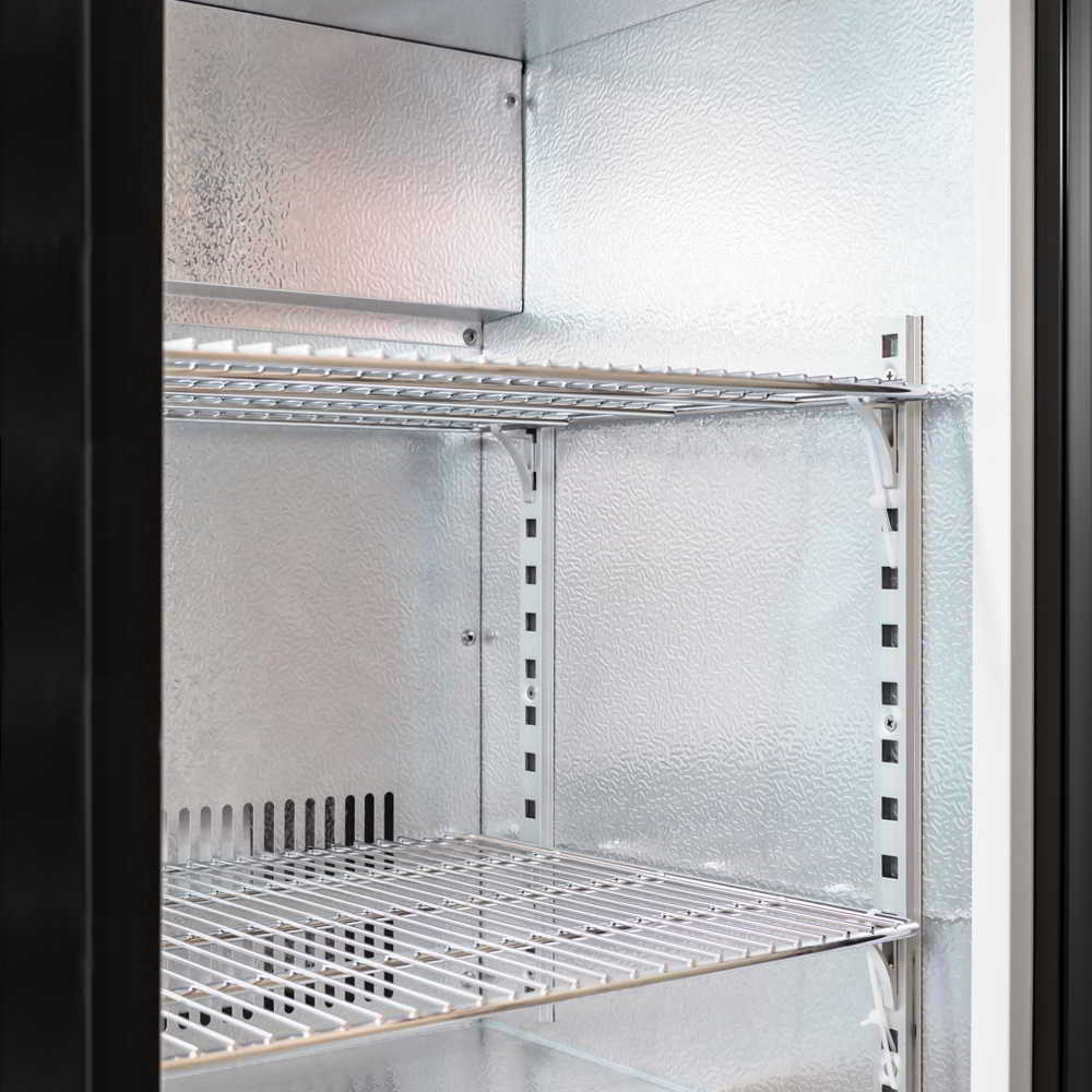 Twin Sliding Door Bar Fridge - Black Body & Doors