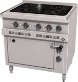 ELECTRIC INDUCTION RANGE 4 ZONE + ELECTRIC OVEN 1 1/2 GN OPT 700