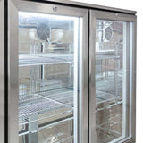 Three Door Bar Fridge - Stainless Steel Body & Doors