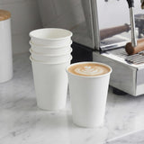 PakMax White 8oz 90mm Single Layer Hot Paper Cup - SLHPC-90-8W