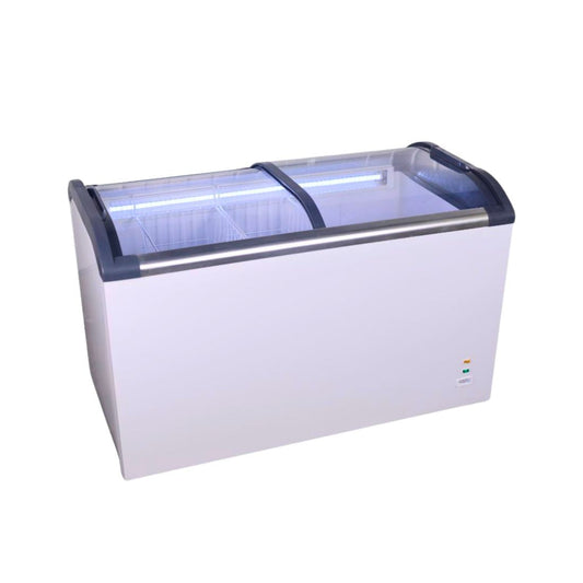 Austune Double Curved Glass Chest Freezer 1250mm ADQ-400