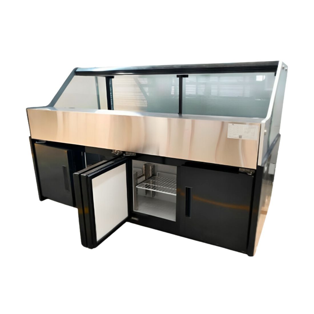 Austune Square Glass Deli Display w/ Storage 2570